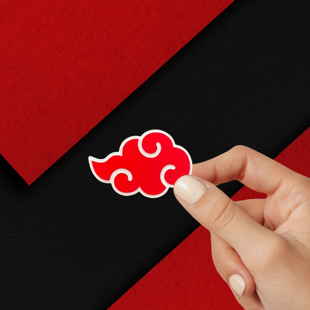 Anime Cloud Pin, Red Cloud Pin, Anime Decor, Manga Pins, Akatsuki Cloud